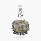 Rainforest Jasper Silver Pendants