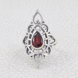 Garnet Silver Ring