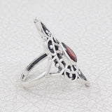 Garnet Silver Ring