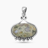 Rainforest Jasper Silver Pendants