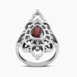 Garnet Silver Rings