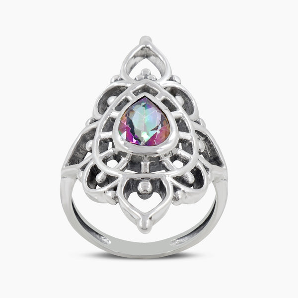 Garnet Silver Rings