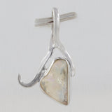 Raw Amethyst Pendant 925 Sterling Silver Pendant