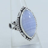 Crazy Lace Agate Silver  Ring