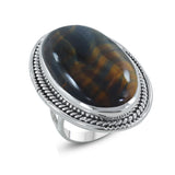 Dendritic Opal Silver Rings