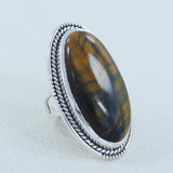 Dendritic Opal Silver Rings