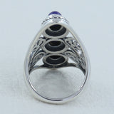 Red Garnet Gemstone Designer Ring in 925 Sterling Silver