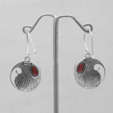 925 Sterling Silver Garnet Earrings