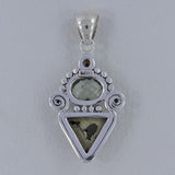 Larimar, Blue Topaz & Pearl 925 Silver Pendant