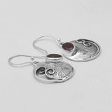 925 Sterling Silver Garnet Earrings