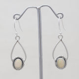 Natural Ethiopian Opal Silver Earrings