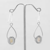 Natural Ethiopian Opal Silver Earrings