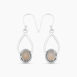 Natural Ethiopian Opal Silver Earrings