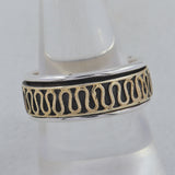 925 Sterling Silver Dual Tone Band Ring