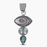 925 Sterling Silver Abalone Shell Pendants