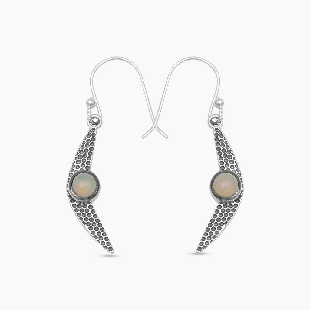 Ethiopian Opal Silver Earrings