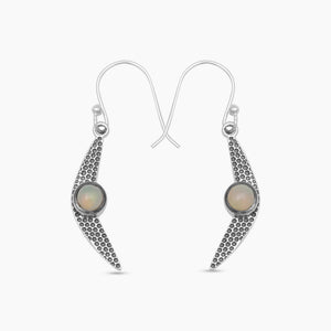 Ethiopian Opal Silver Earrings
