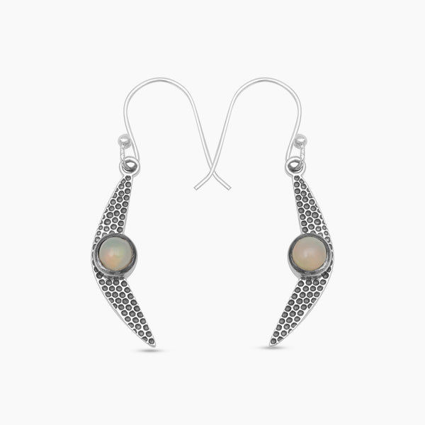Ethiopian Opal Silver Earrings