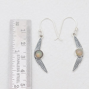Ethiopian Opal Silver Earrings