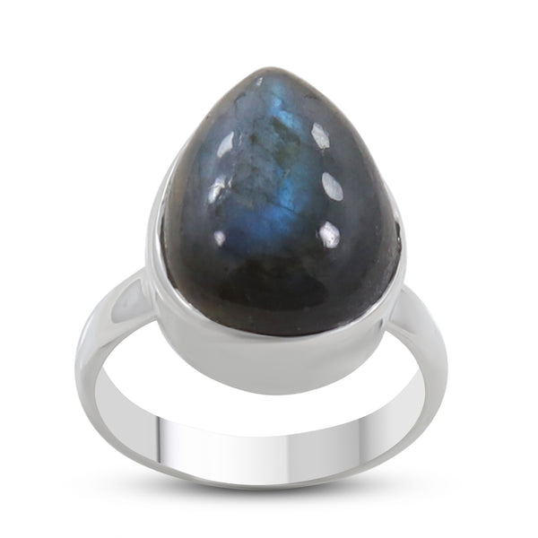 Rainbow Moonstone Silver Ring
