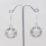 Rainbow Moonstone Silver Earrings