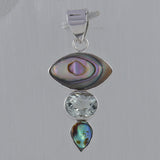 925 Starling Silver Abalone Shell Pendant