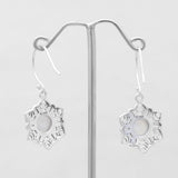 Rainbow Moonstone Silver Earrings