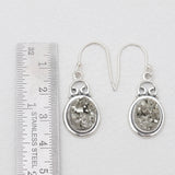 925 Sterling Silver Pyrite Earrings