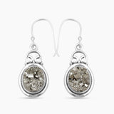 925 Sterling Silver Pyrite Earrings