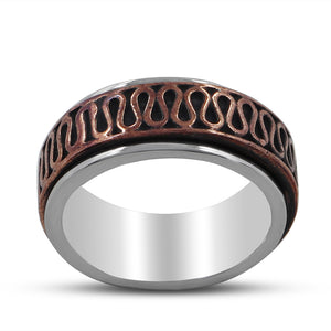 925 Sterling Silver Dual Tone Band Rings