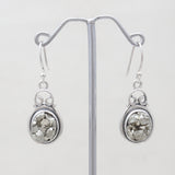 925 Sterling Silver Pyrite Earrings