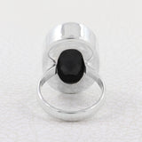 Black Onyx Cut Sterling Silver Rings