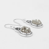 925 Sterling Silver Pyrite Earrings