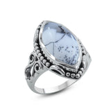 Crazy Lace Agate Silver  Ring