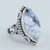 Crazy Lace Agate Silver  Ring