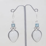 925 Sterling Silver Rainbow Moonstone Earrings