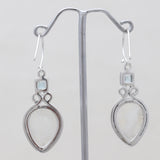 925 Sterling Silver Rainbow Moonstone Earrings