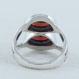 Garnet Marquise Shape Ring in 925 Sterling Silver