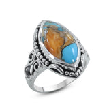 Crazy Lace Agate Silver  Ring