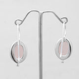 Rose Quartz Silver Earrings