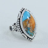 Crazy Lace Agate Silver  Ring