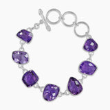 925 Sterling Silver Amethyst Bracelet