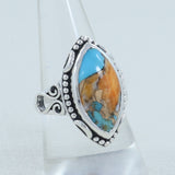 Crazy Lace Agate Silver  Ring