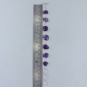 925 Sterling Silver Amethyst Bracelet