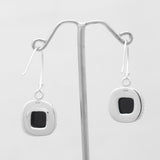Black Onyx Silver Earrings