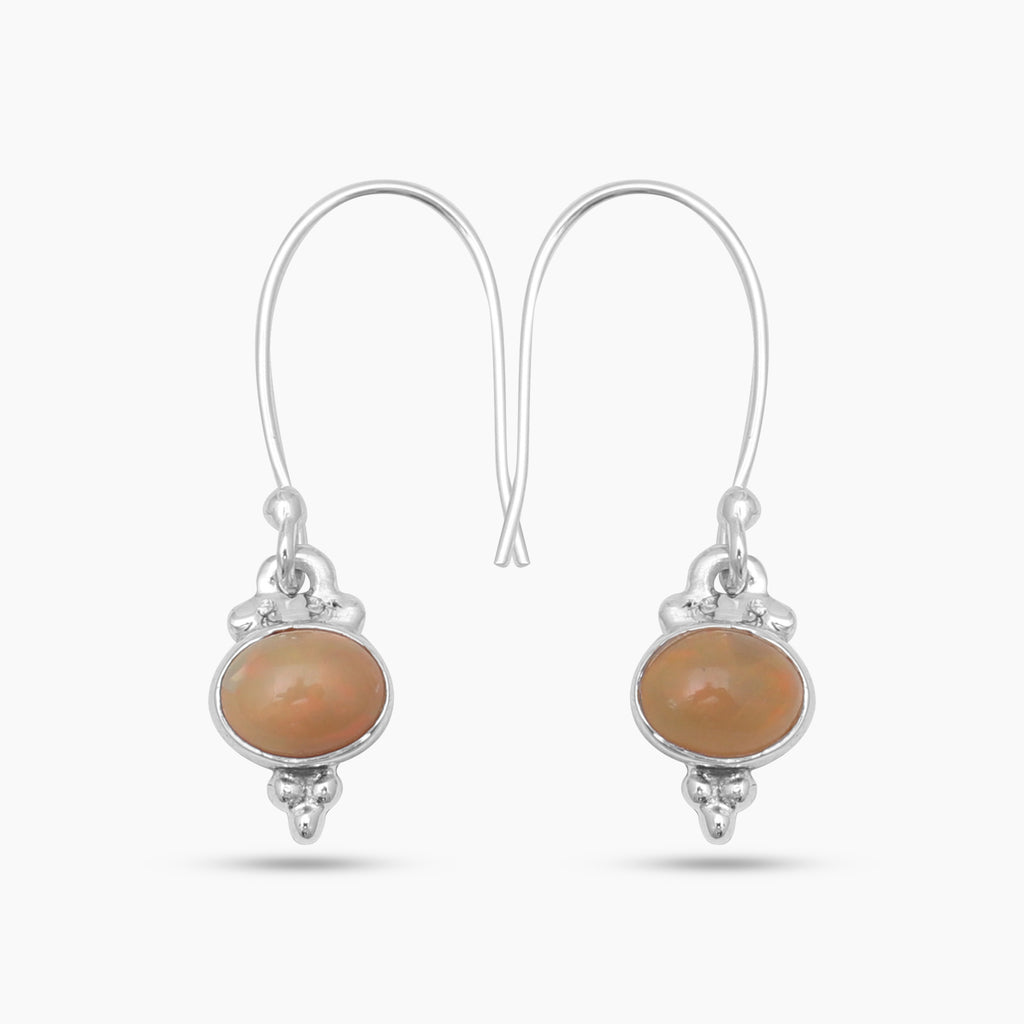 Ethiopian Opal Silver Earrings