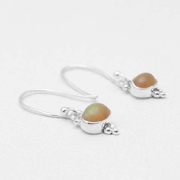 Ethiopian Opal Silver Earrings