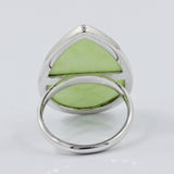 Lemon Chrysoprase Plain Silver Ring