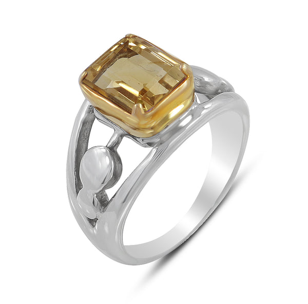 925 Sterling Silver Citrine Rings