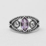 Amethyst Silver Rings
